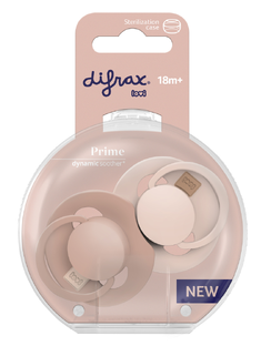 Difrax LOVI Prime Pacifier 18  Months - Nude/Blush 2ST