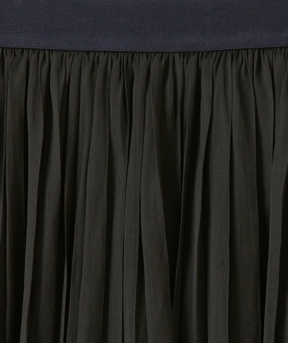 JUPE LONGUE PLISSÉE FILLE NOIRE TAILLE ÉLASTIQUÉE BLEUE