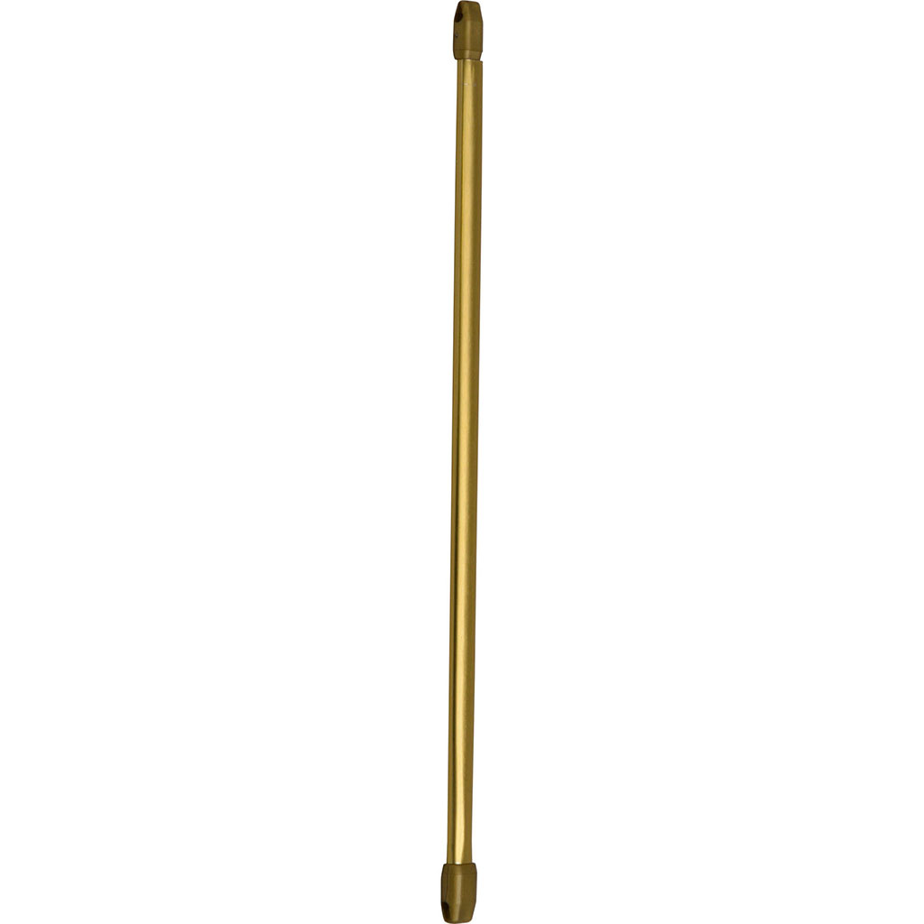 Lot de 2 tringles de vitrage ovales extensibles acier et polystyrène or 80-110cm