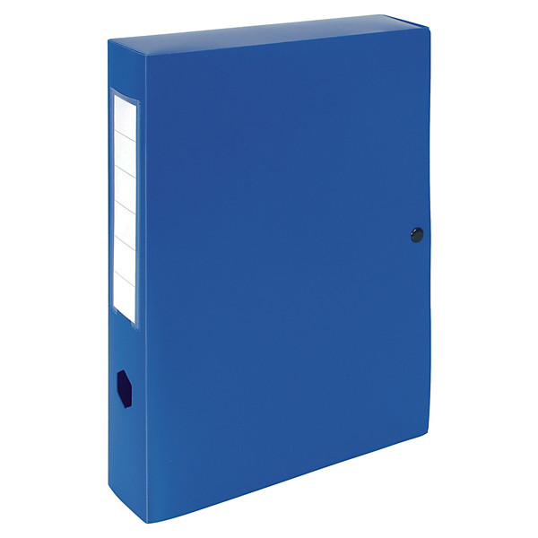 10 boîtes de classement dos 6 cm polypropylène coloris bleu