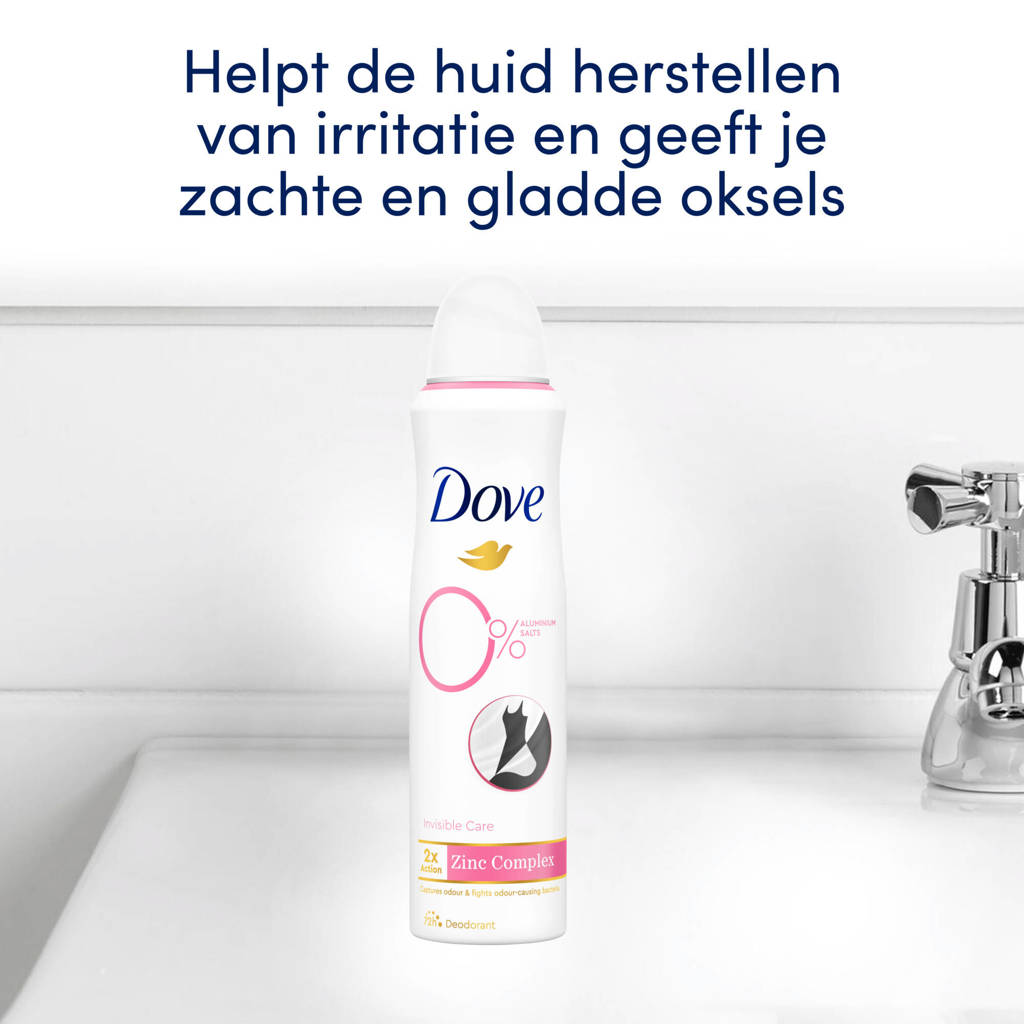 0% Aluminiumzouten Invisible Care deodorant spray - 6 x 150 ml