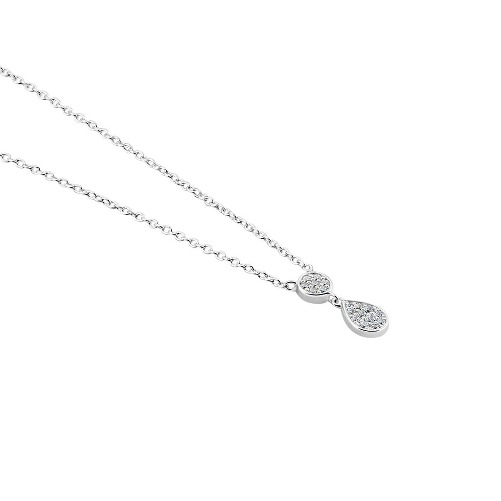 Collier Aletha Argent Blanc Oxyde De Zirconium