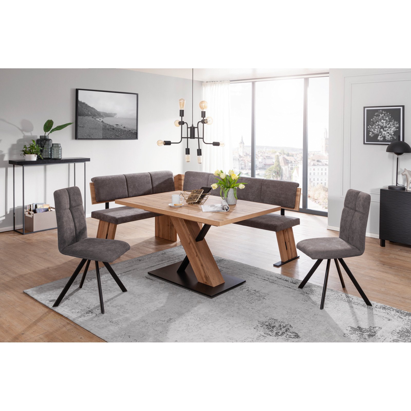 Tisch Kota Appalachian Oak mit Auszug 138/178 x 75.5 x 90 cm