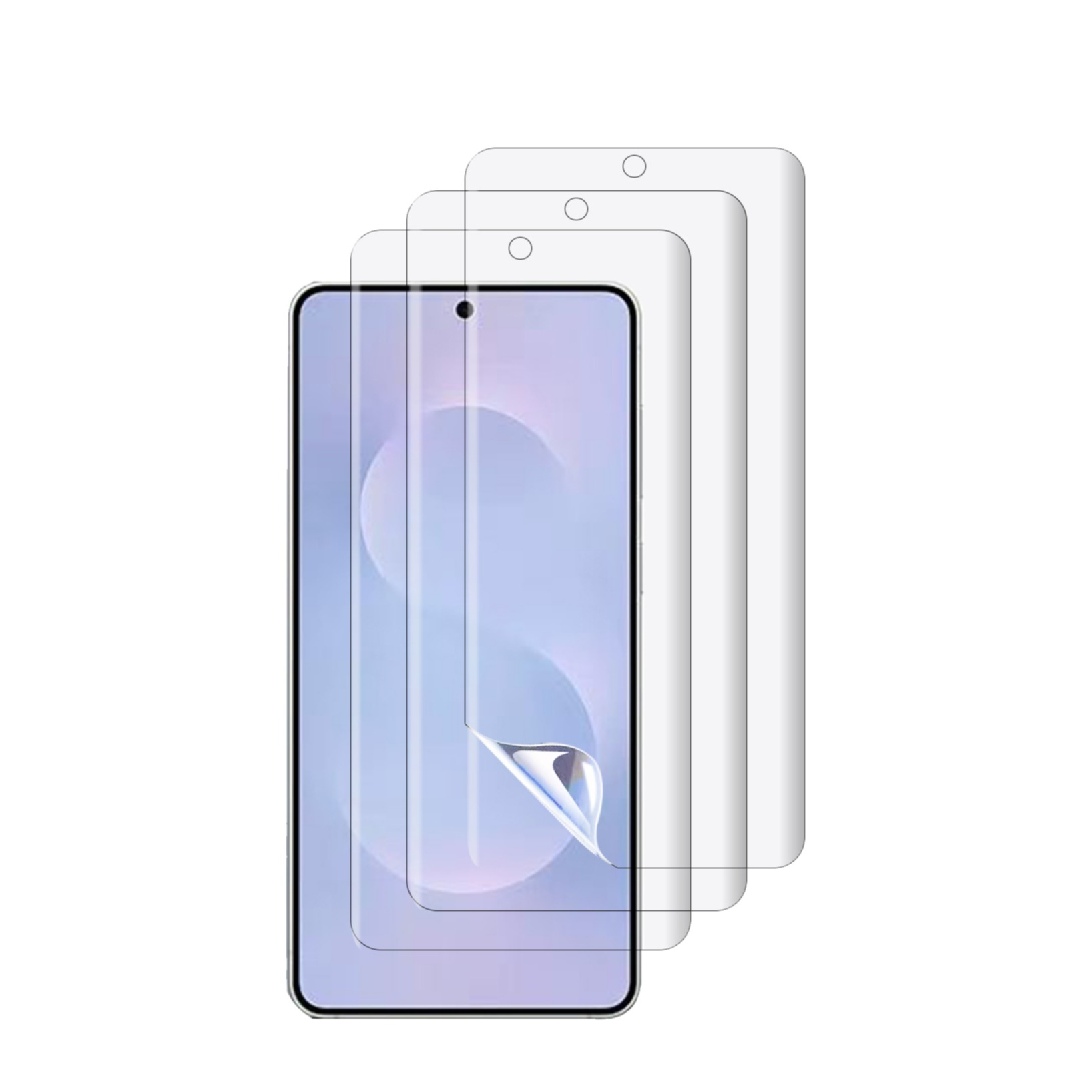 (3er Set) Samsung Galaxy S25 Edge Vollbild Display Schutzfolie Soft PET