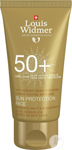 Louis Widmer Sun Face Sun Protection Anti-Âge IP50+ Sans Parfum Tube 50ml