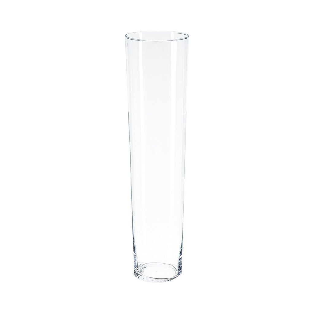 Vase conique verre transparent H 70cm