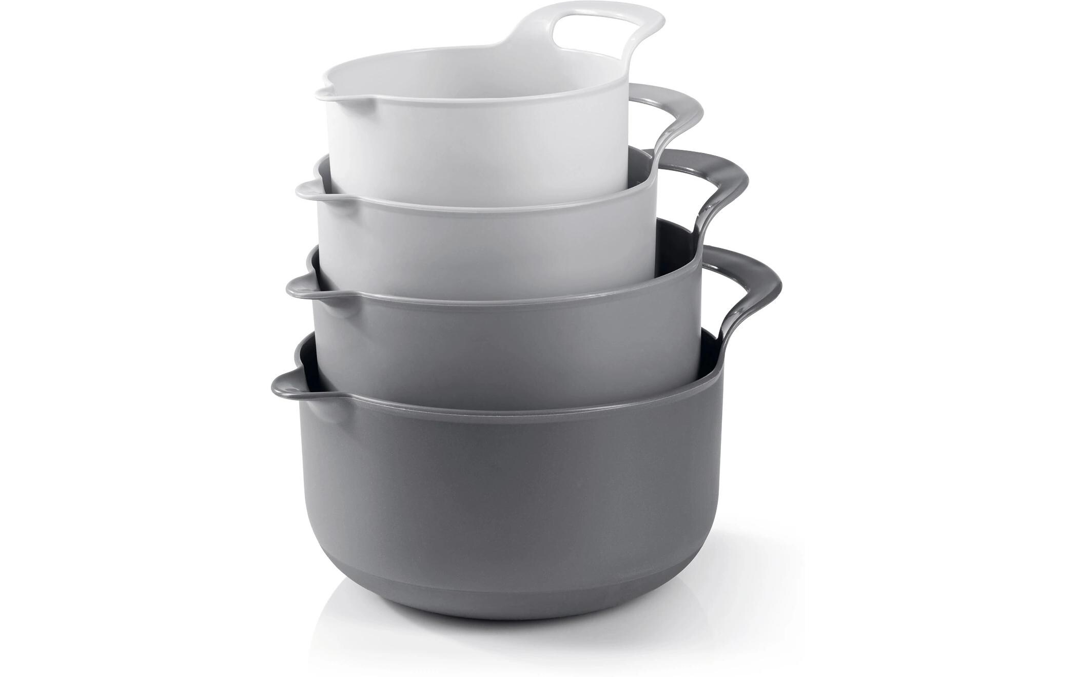 Schüssel 4-teilig, , 1 Stück, Grau/Schwarz/WeissSchüssel-Set
