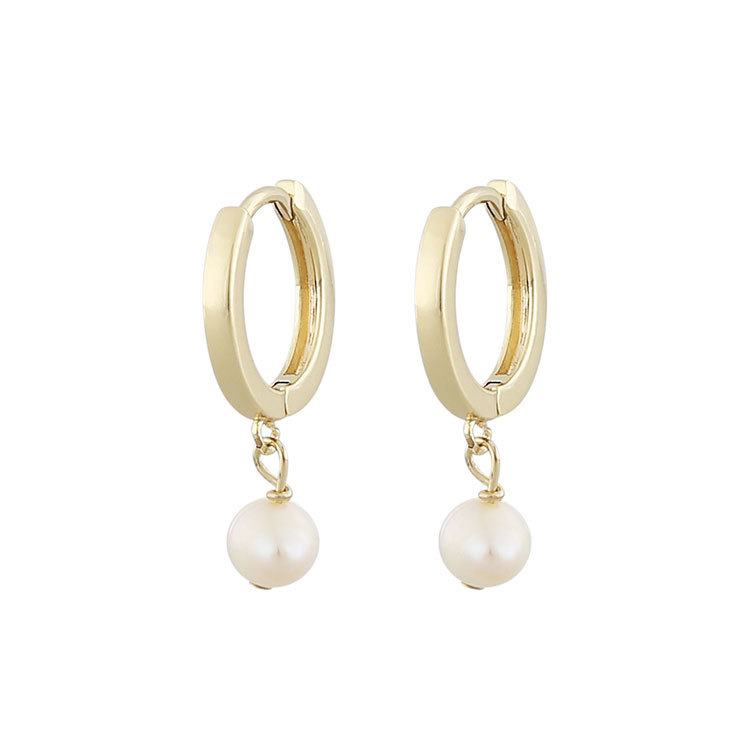 Snö Of Sweden Sunday Small Ring Ear Gold/White 14mm
