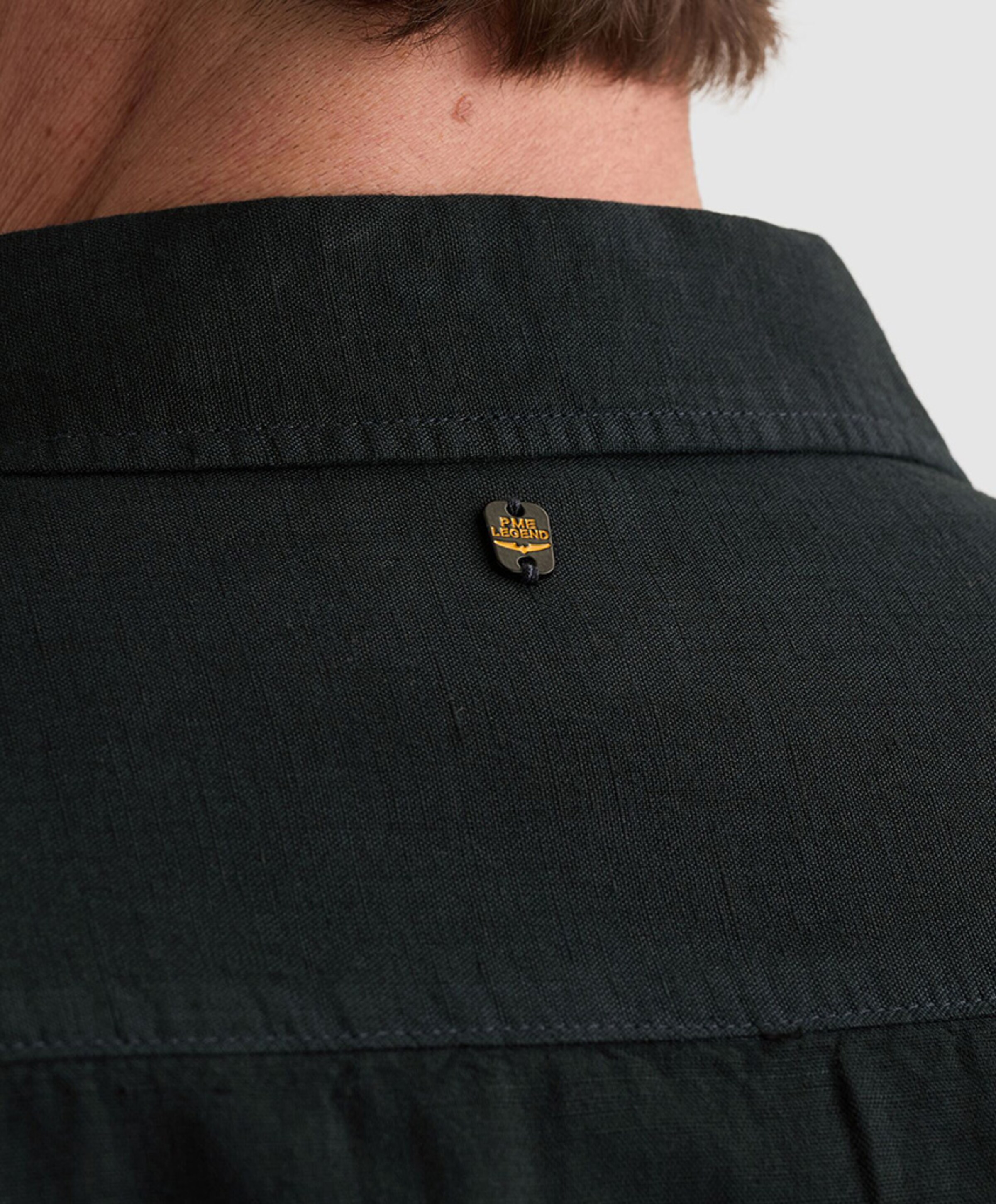 PME Legend Heren overhemd korte mouw blauw