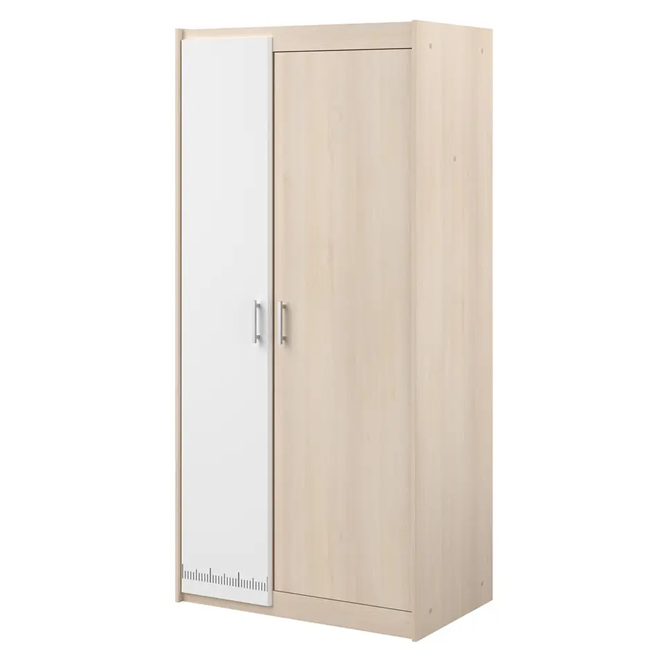 Kledingkast Charly 2-deurs - acaciakleur - 180x85x52 cm