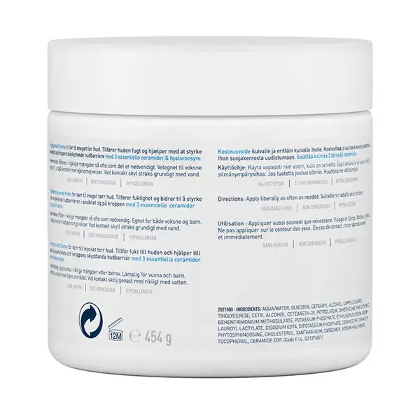 CeraVe Soins Baume Hydratant Visage et Corps Peaux Sèches à Très Sèches 454g