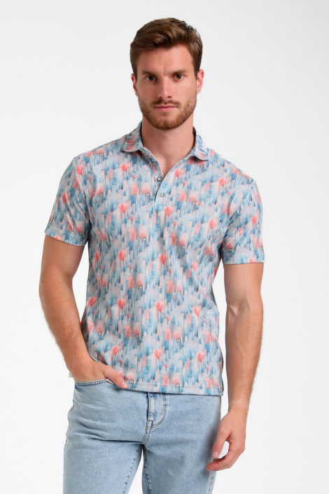 Gabbiano ecru heren polo
