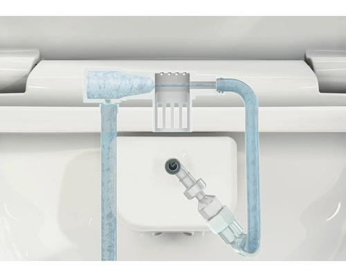 VitrA Aquacare Sento douchetoiletset, randloos, met hygiënedouche, glanzend wit, HygieneGlaze, met toiletzitting 7748B003-6206