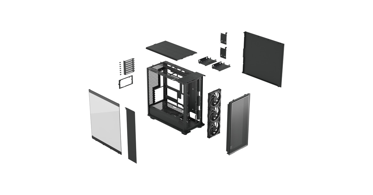 Fractal DesignEpoch XL TG RGB midi tower behuizing  (Zwart | 2x USB-A | 1x USB-C | RGB | Tempered Glass)
