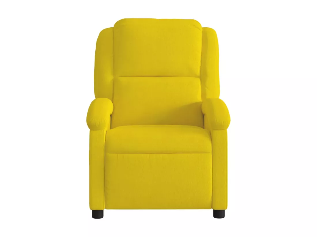 Fauteuil inclinable jaune velours
