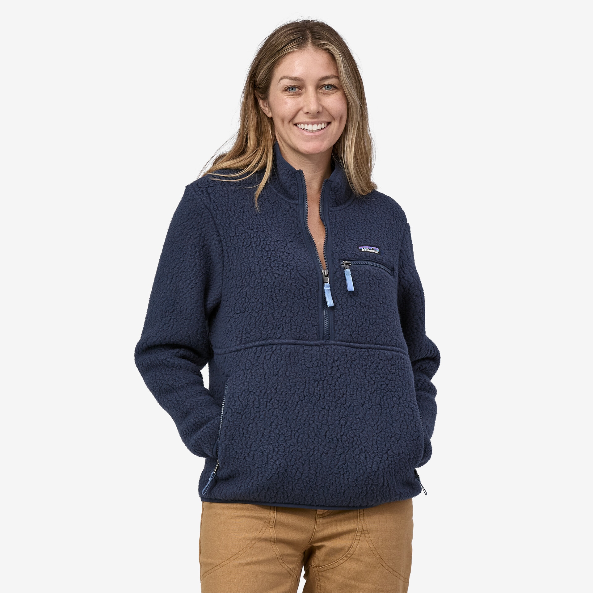 Patagonia Retro Pile Marsupial, W's<br>Deilig fleece med store lommer og 1/4 zip