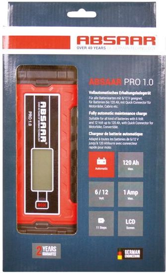 Absaar - Smartlader PRO1.0 - Acculader - 1A - 6/12V