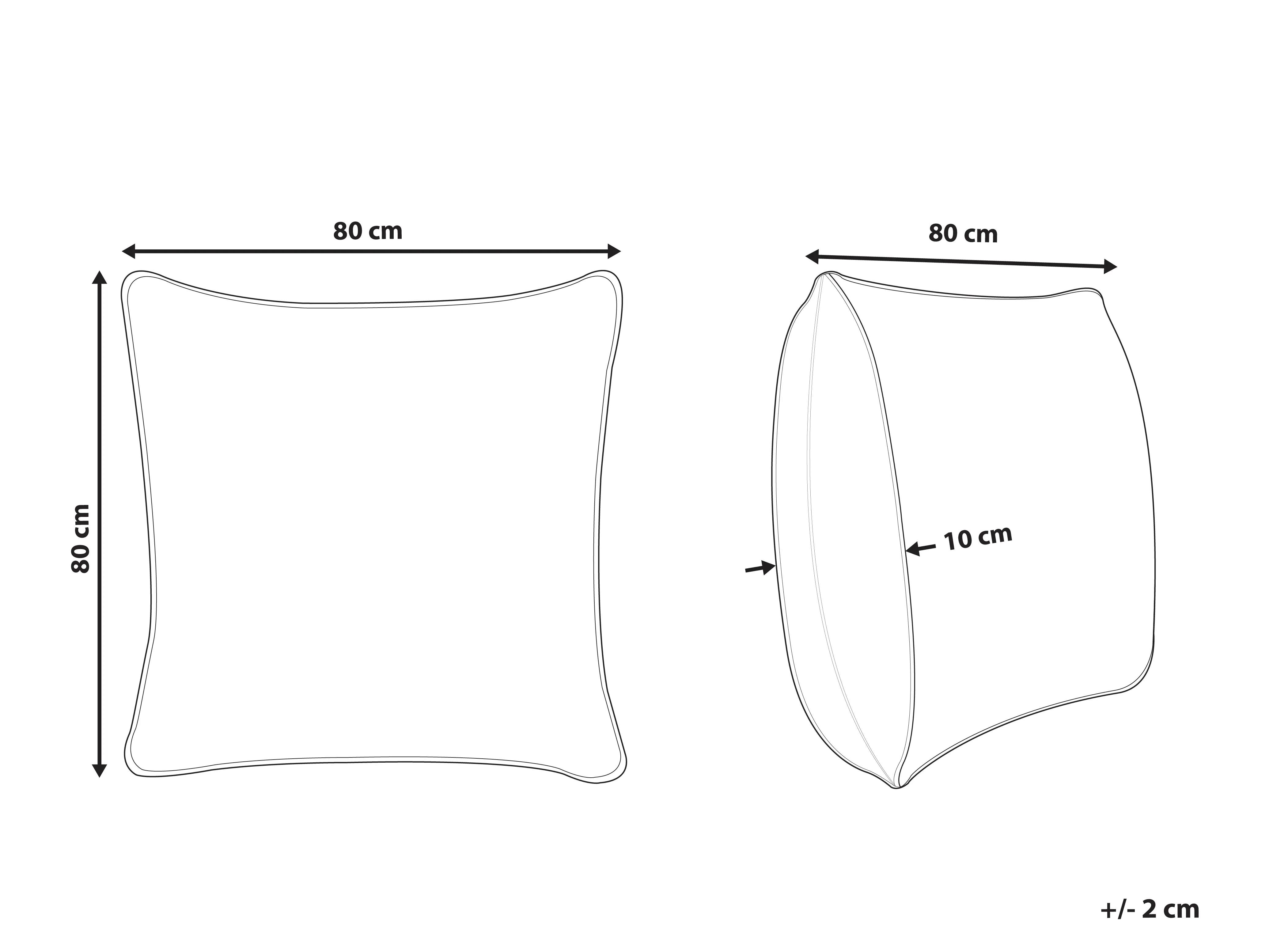 Set van 2 kussens TRIGLAV Laag Polyester 80 x 80 cm Wit