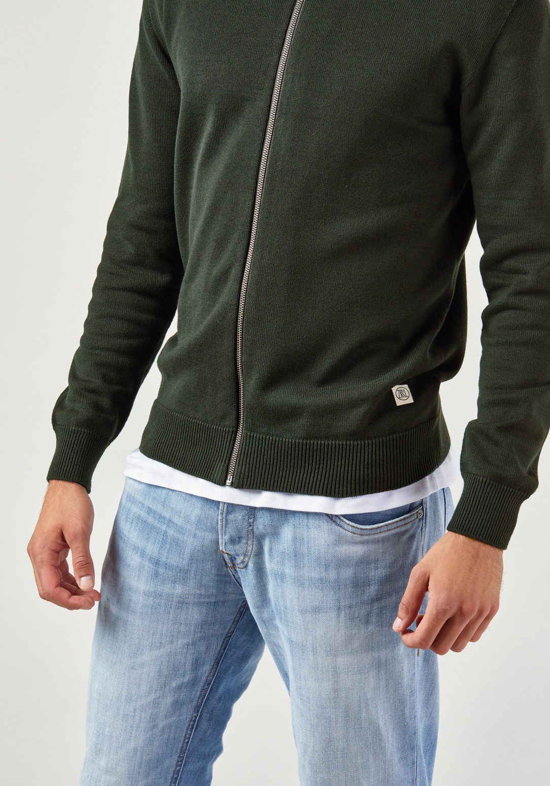 WE ARE ZRCL Herren-Strickjacke Bowler Swiss Edition Dark Green