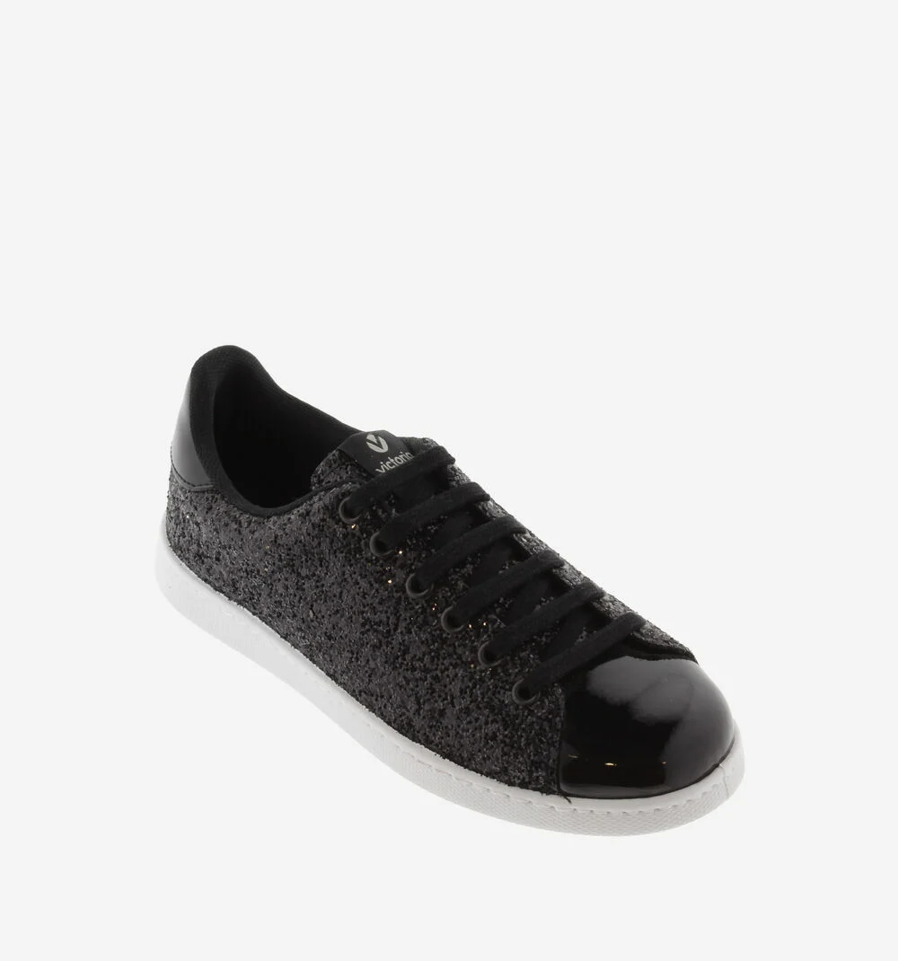 TENIS VICTORIA GLITTER Baskets glitter pour femme NEGRO