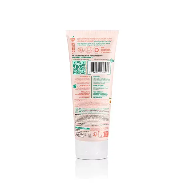 Loção Corporal Energie Fruit para Pele Delicada, Leite Suavizante com Pêssego Branco e Água de Arroz Orgânica, 200ml