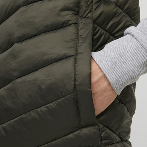 Jack & Jones - 12211790 JJEHERO BODYWARMER COLLAR NOOS ROSIN CONTRAST ZIP Verde