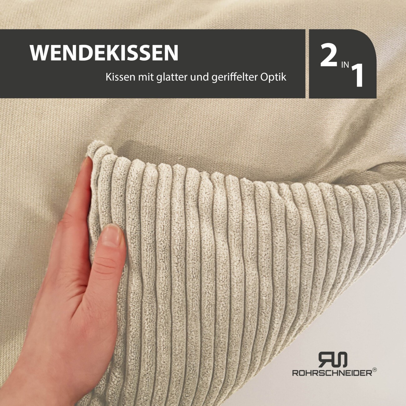 Rohrschneider ® XXL Eck-Hundebett für große Hunde aus Cord M