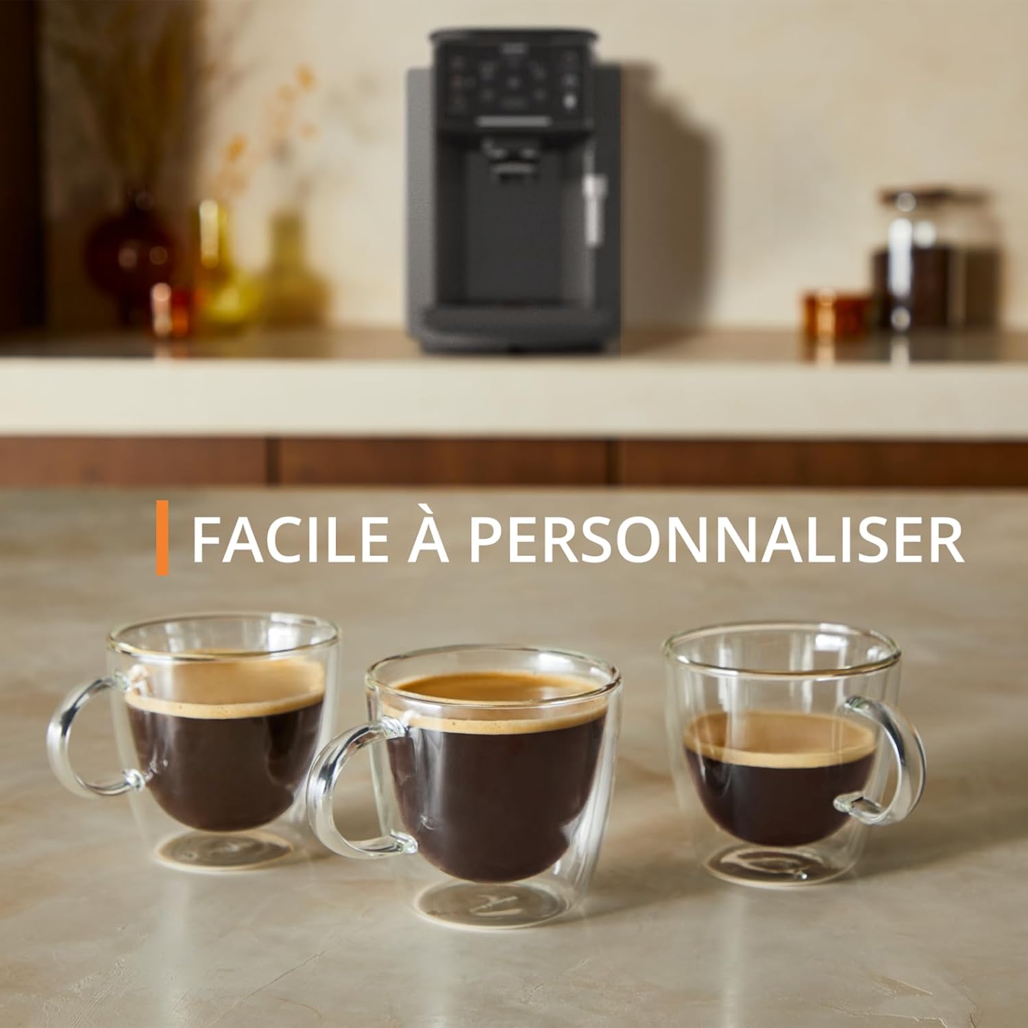 Krups Sensation C50, Machine à café grains, 5 Boissons en accès direct, Interface tactile couleur, Facile à utiliser, Nettoyage sans effort, Buse manuelle Cappuccino, Fabriqué en France EA910810