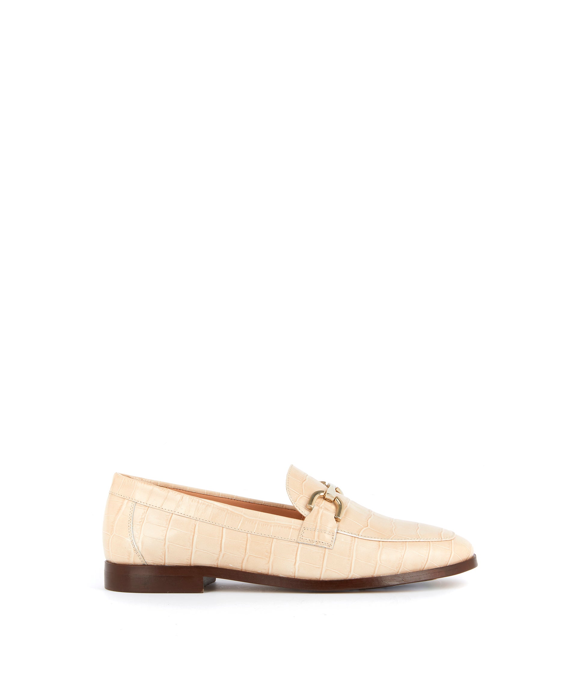 Mocassins croco beige Nelli