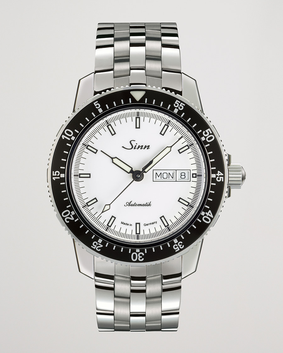Sinn 104 I W Pilot Watch 41mm Steel Link White