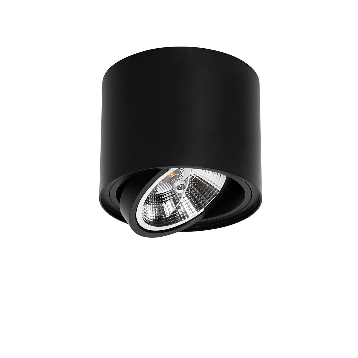 Smart plafondspot zwart draai- en kantelbaar incl. Wifi GU10 111mm - Rondoo Up