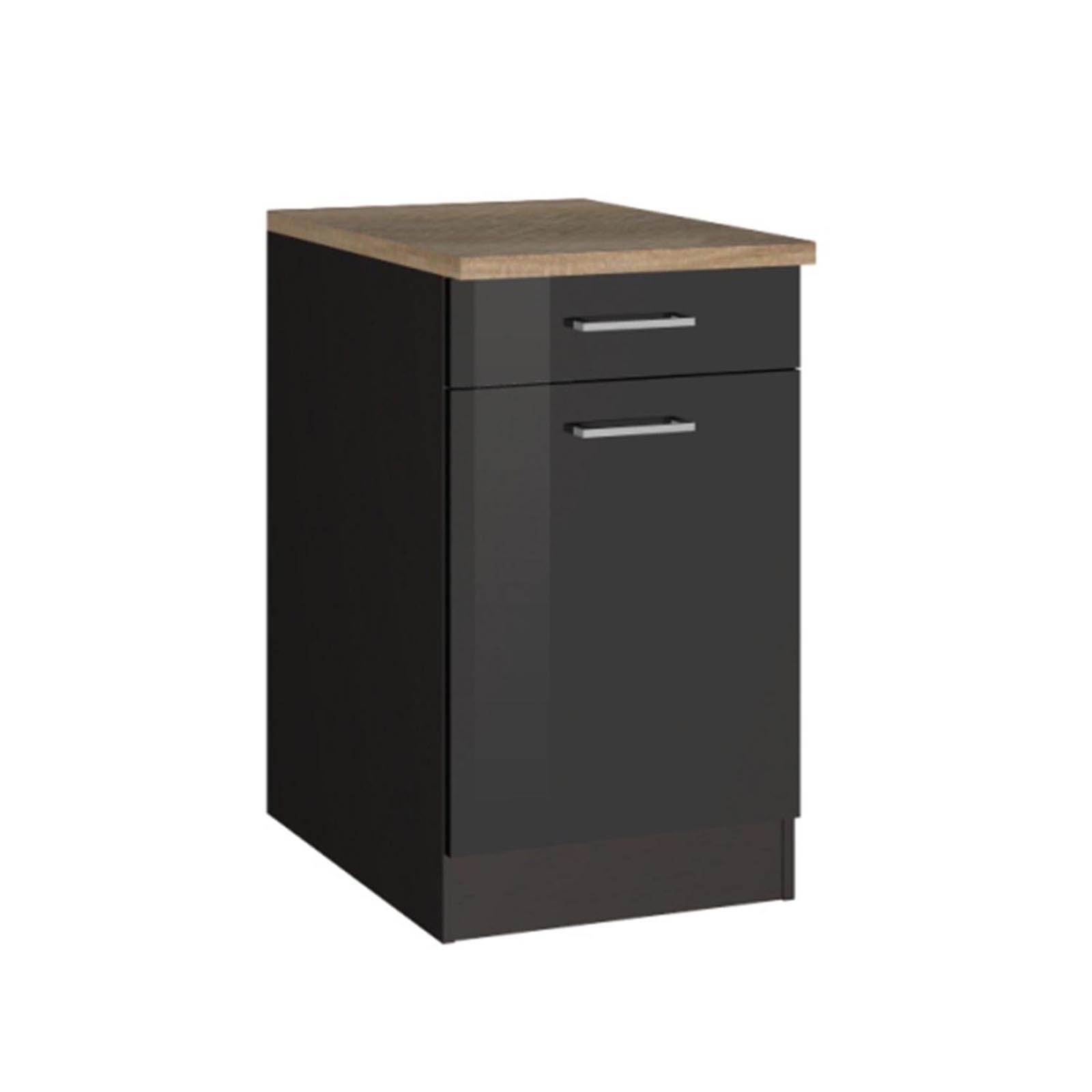 Unterschrank ROM - grau Hochglanz - 50 cm
