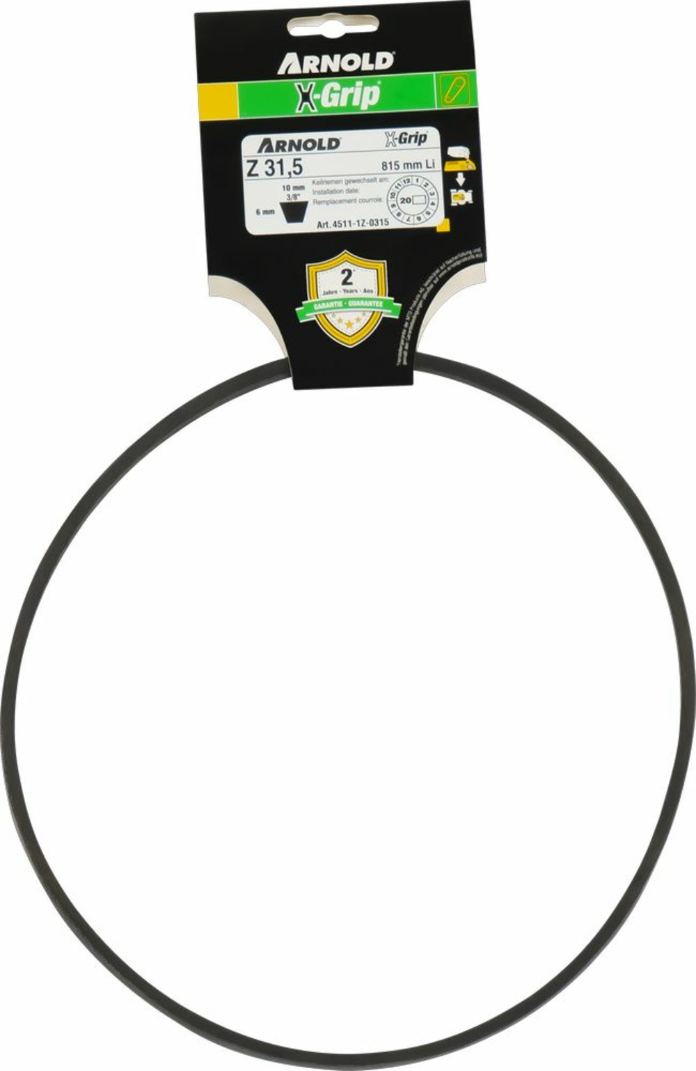 Courroie trapézoïdale x-grip v de type z 31,5