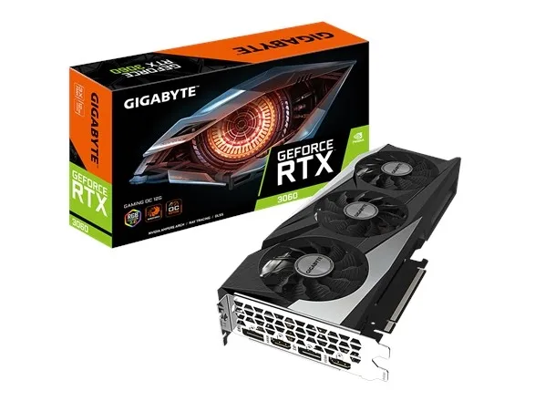 Gigabyte GeForce RTX 3060 VISION OC 12G (rev. 2.0) - Grafikkort - GF RTX 3060 - 12 GB GDDR6 - PCIe 4.0 x16 - 2 x HDMI, 2 x DisplayPort - LHR
