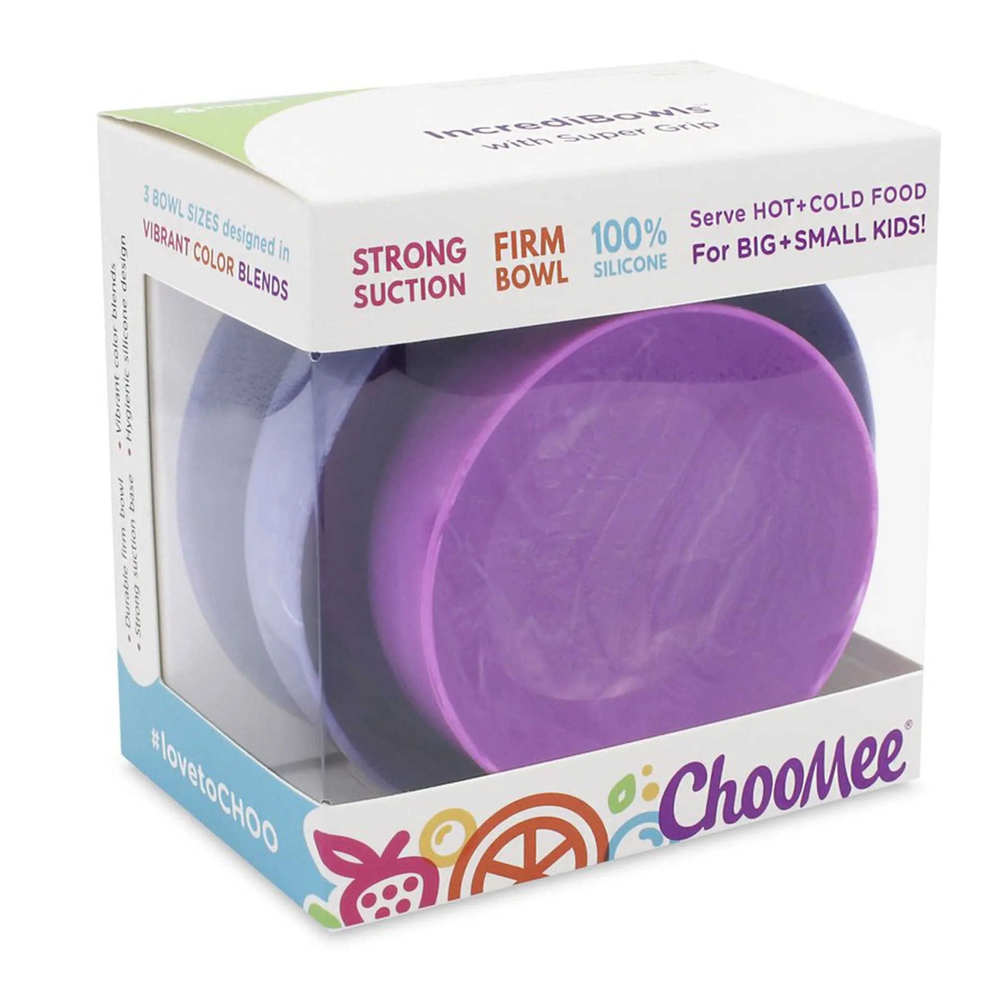 ChooMee Bol Succion IncrediBowls Paquet de 2 - Mauve Lilas