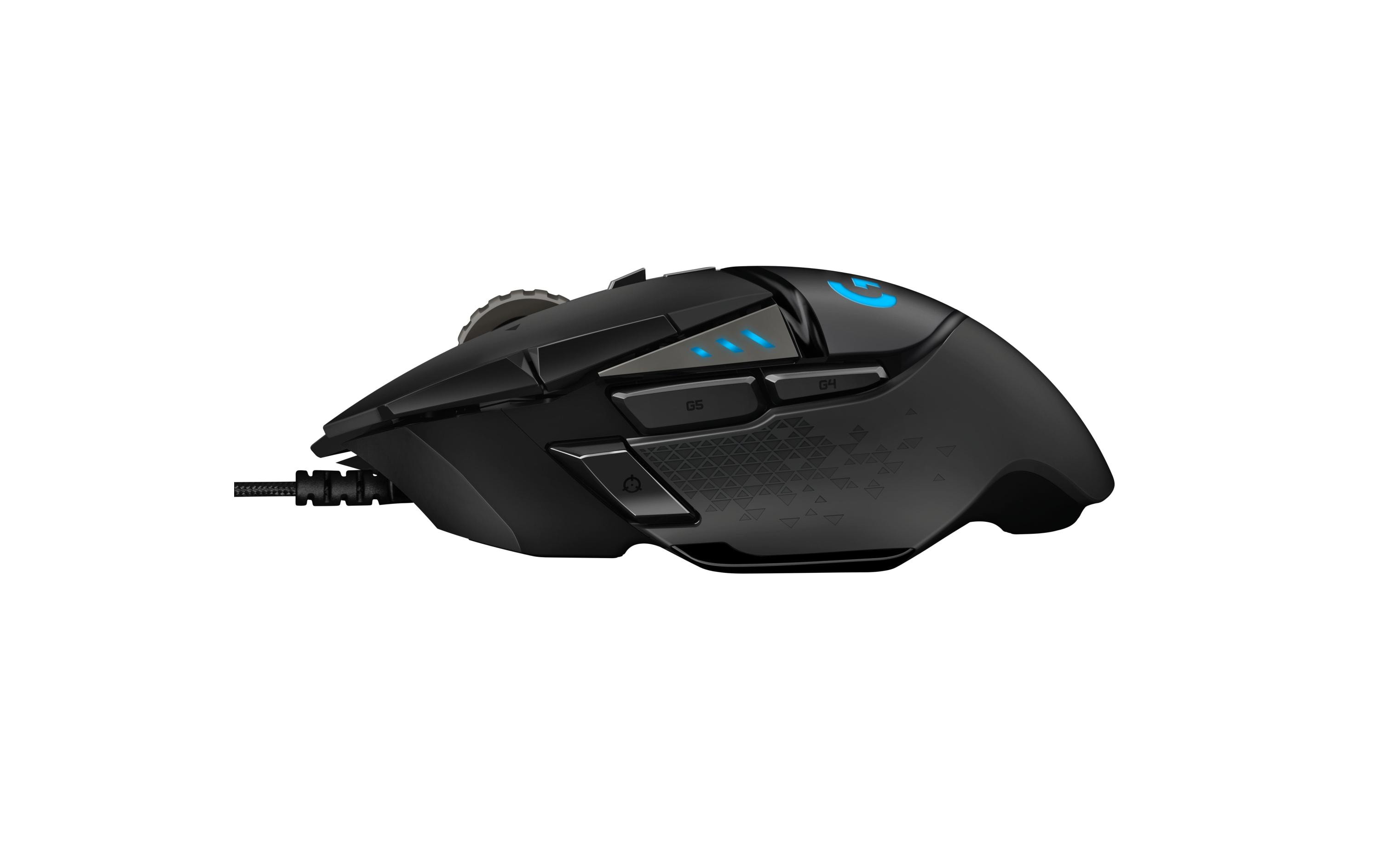 Gaming-Maus G502 HEROHochpräzise Gaming-Maus mit justierbarem Handling und RGB-Beleuchtung