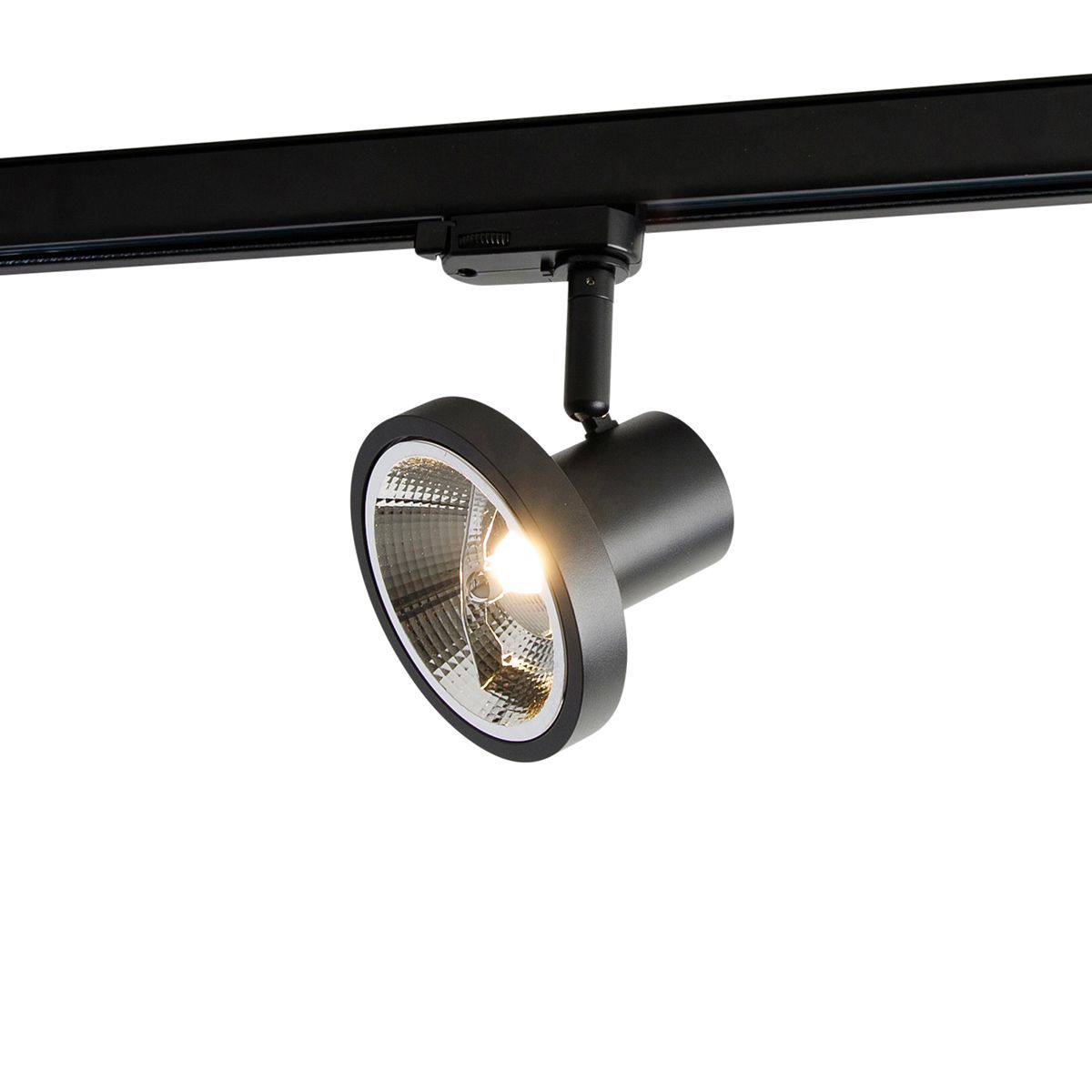 Moderne railspot zwart voor 3-fase rail GU10 111mm - 3-Phase Jeany