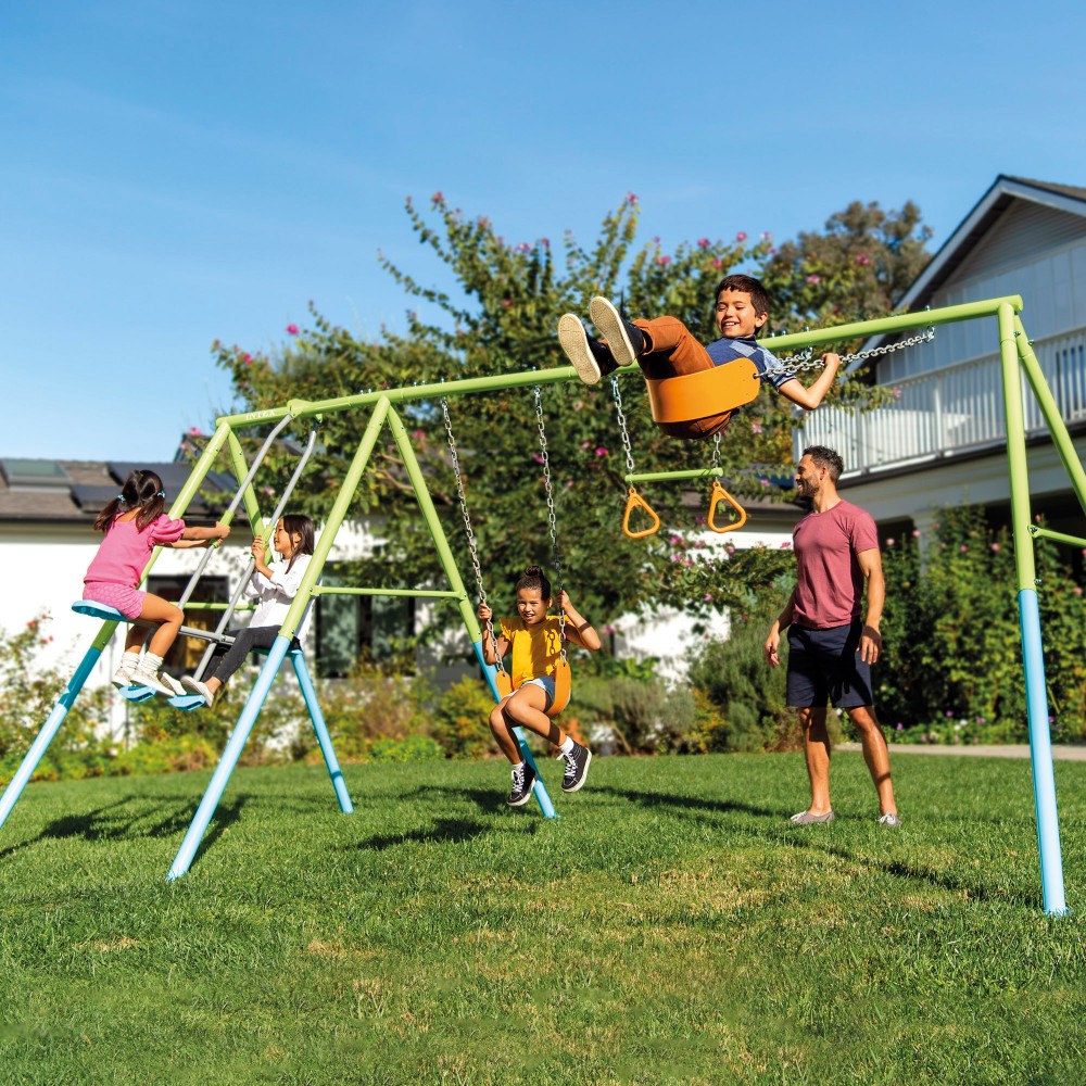 Balanço duplo de jardim Intex com balanço e trapézio