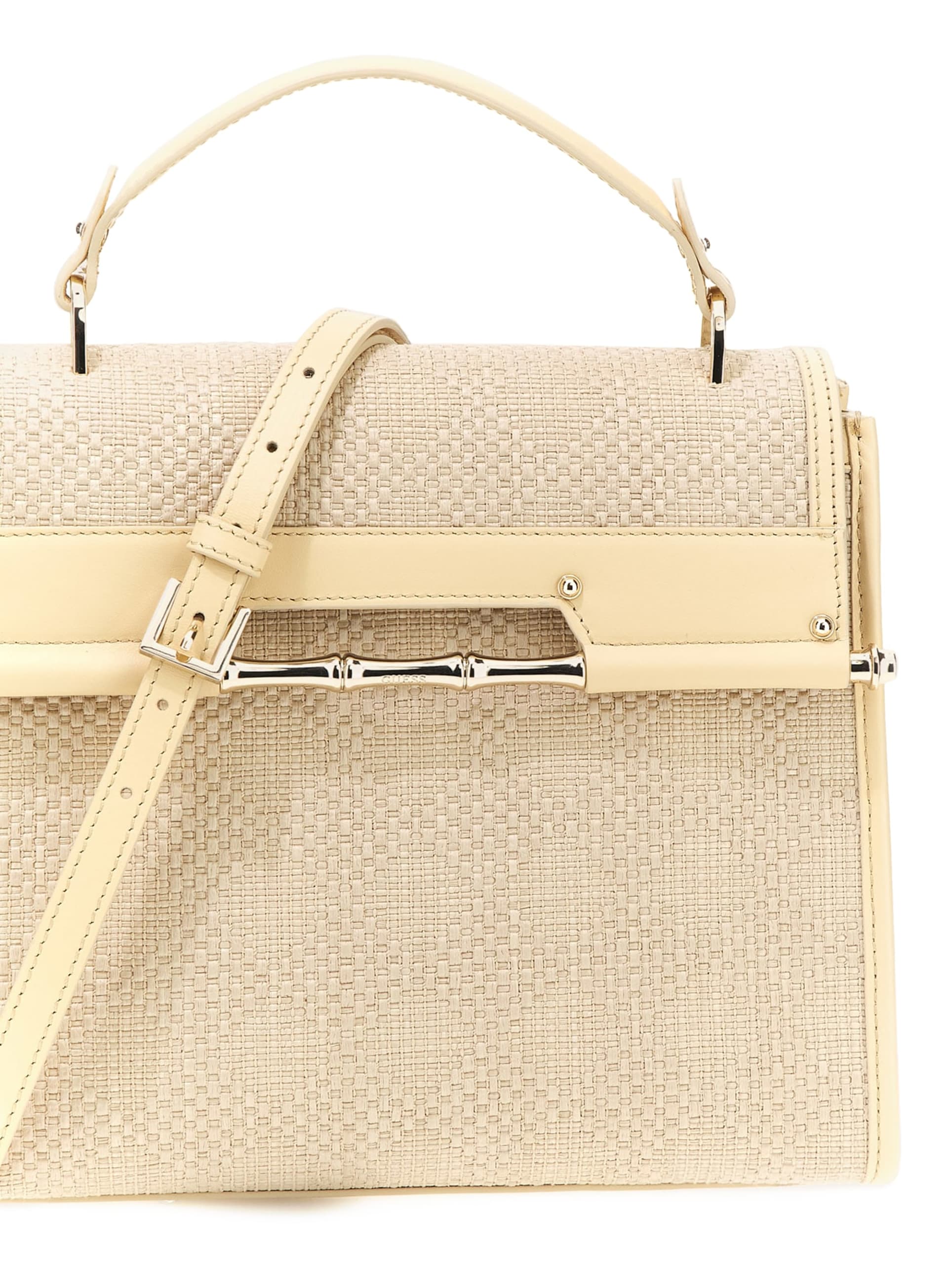 Bolsa estilo Iris em couro e ráfia