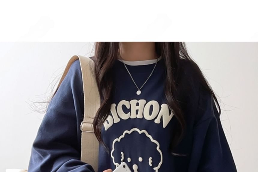 SeoulPop - Losse sweatshirt met hondenprint