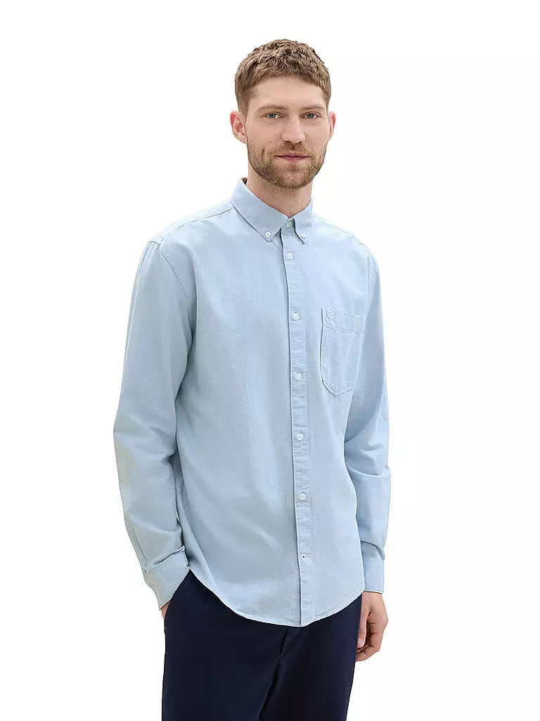 TOM TAILOR Hemd Regular Fit hellblau