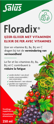 Salus Floradix Élixir De Fer Liquide Avec Vitamines Flacon 250ml