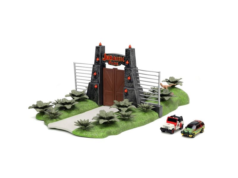 Jada Toys Jurassic World Diorama mit 2 Nano Cars Jurassic World Nano Szene Diorama mit zwei Modellautos