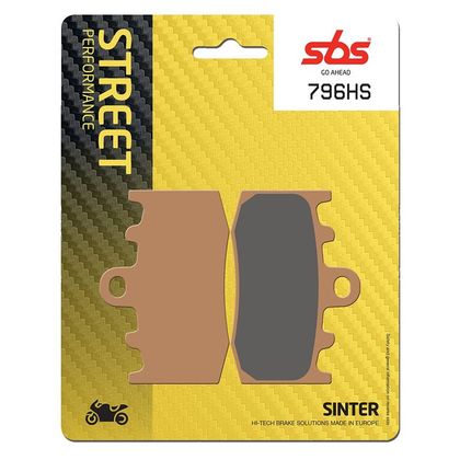 Plaquettes de freins SBS 796HS Sinter Métal Fritté avant (Spécial ABS selon modèle)