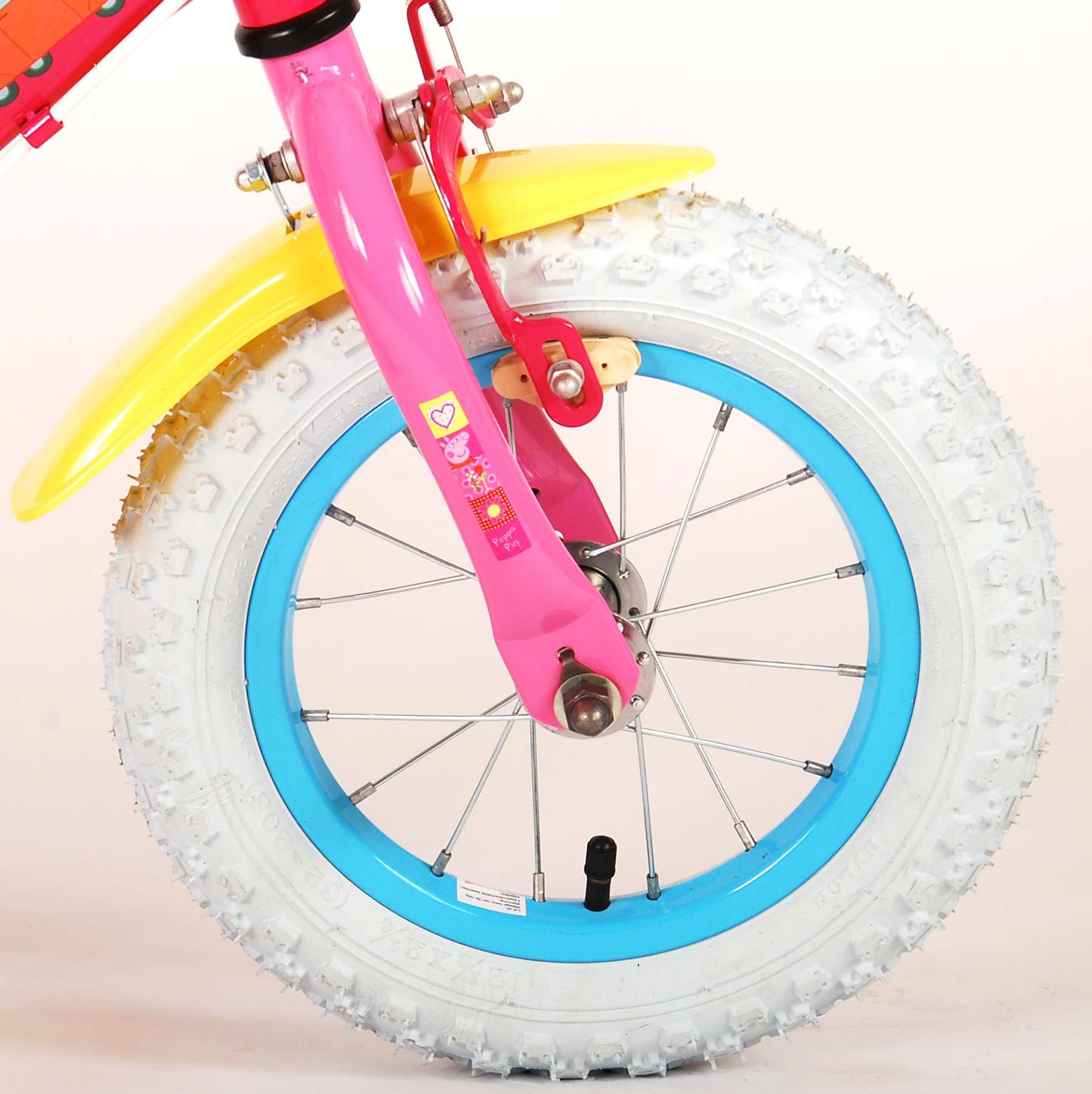 Kinderfahrrad Peppa Pig 12 Zoll Kinderrad in Pink, Zwei Handbremse
