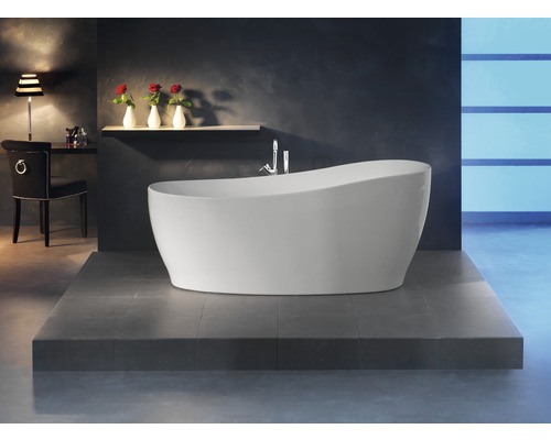 Ovaal bad OTTOFOND Sempre 85 x 180 cm wit glad 703911