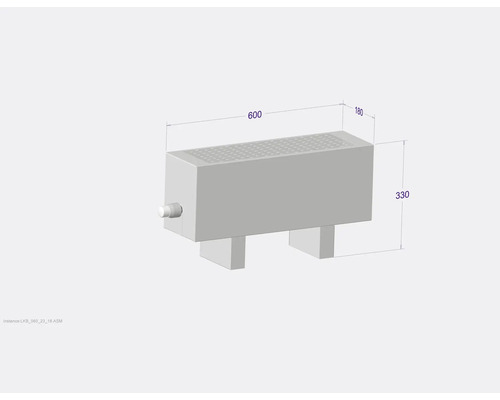 Licon Heat KORALINE Basic LKB vrijstaande convectorkachel H 330 x L 600 x D 180 mm wit