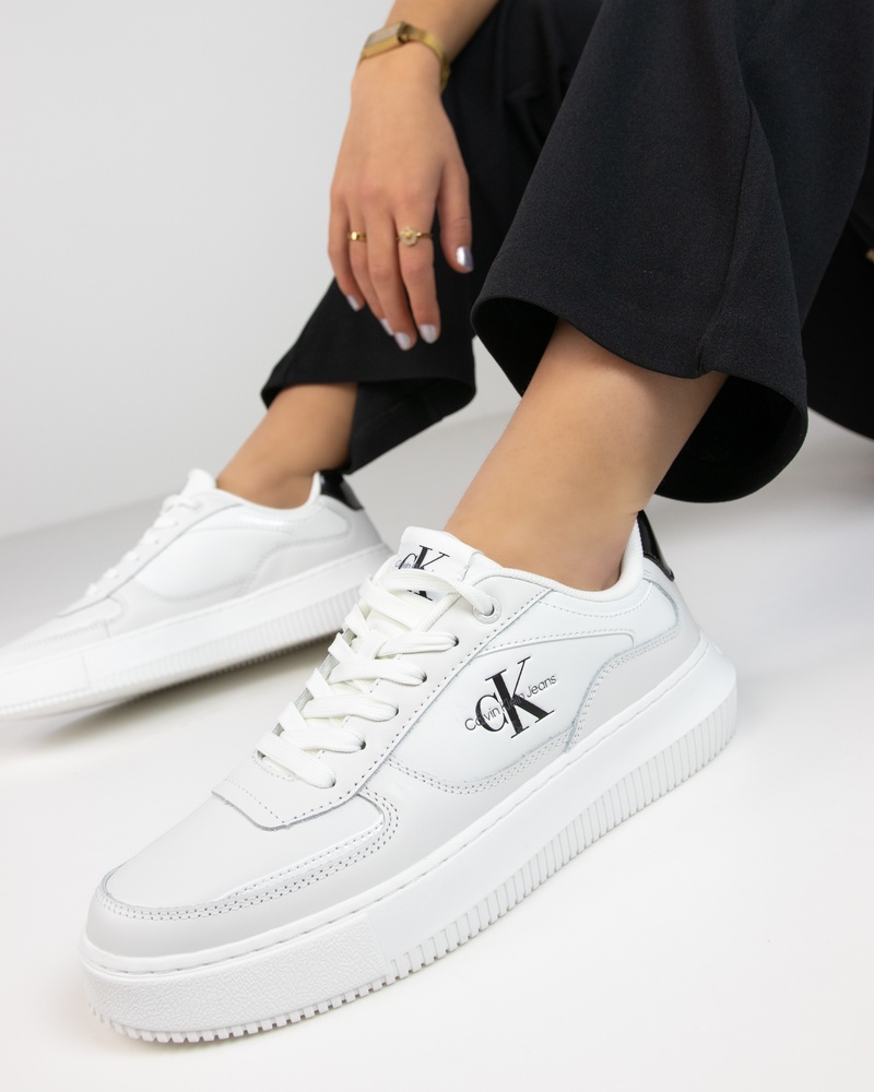 Calvin Klein Chunky Cupsole Lage sneakers  - wit