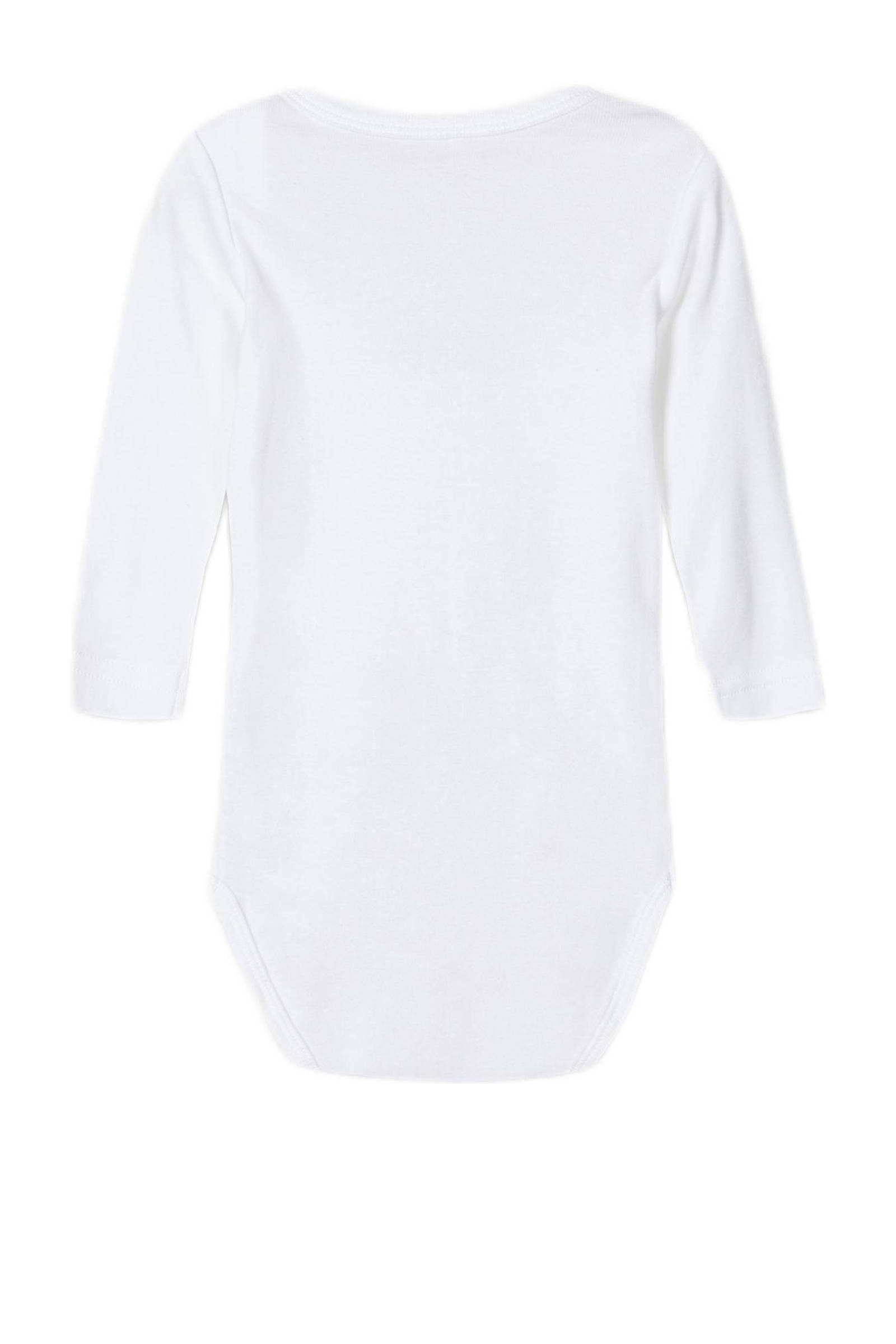 NAME IT romper NBNBODY - set van 3 grijs melange/wit/donkerblauw