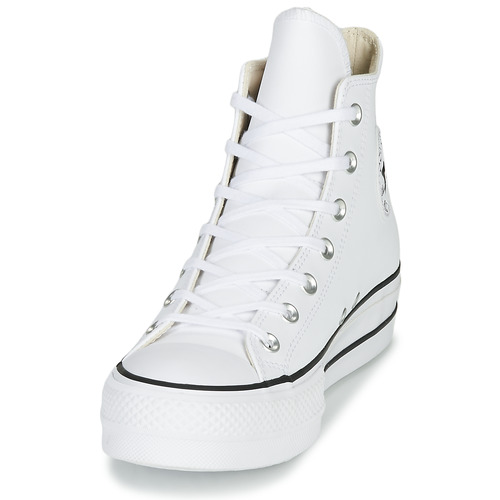 Converse - CHUCK TAYLOR ALL STAR LIFT CLEAN LEATHER HI - Blanc